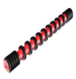 Conveyor Support Roller with Rubber Rings (Conical or Flat)