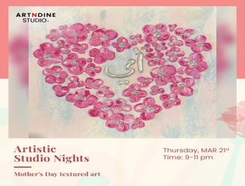 Art N Dine Mother's Day Textured Art Workshop