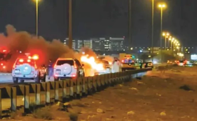 Vehicle Reduced To Ashes In Jahra Fire | Kuwait Local News