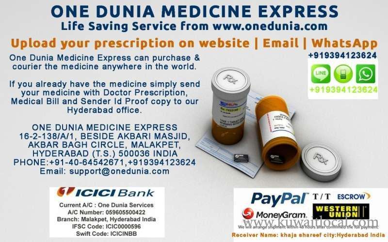 Medicine International Courier Services From India in kuwait