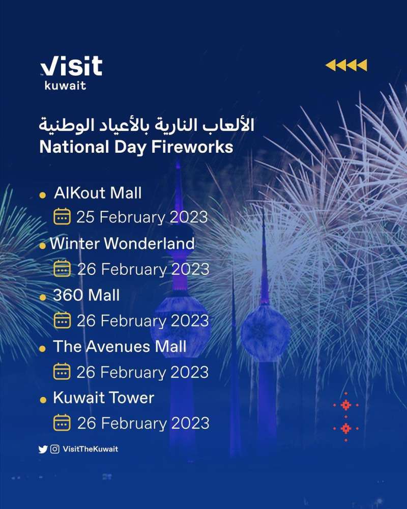national-day-fireworks-when-and-where in kuwait