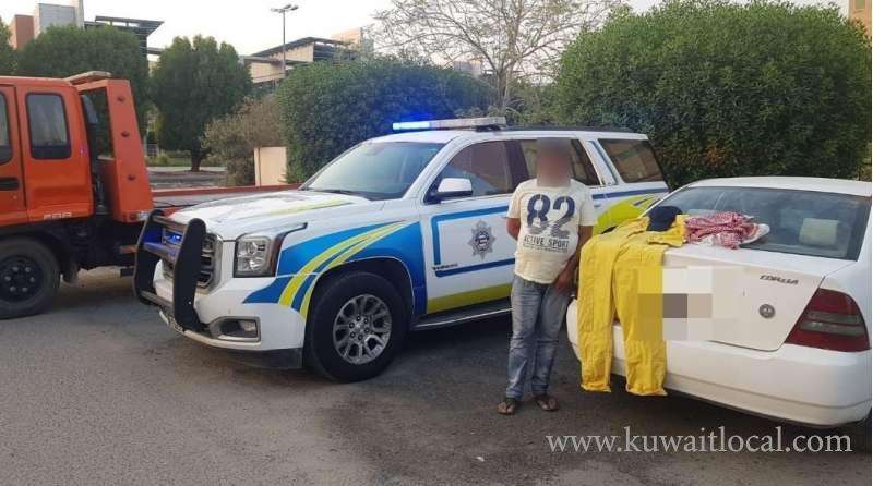 asian-arrested-for-impersonating-a-cleaner-and-begging_kuwait