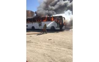 2-buses-severely-damaged-due-to-a-fire-in-mangaf_kuwait