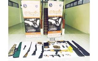 officers-seized-1-kalashnikov,-6-hunting-rifles,-5-guns-in-kabad_kuwait