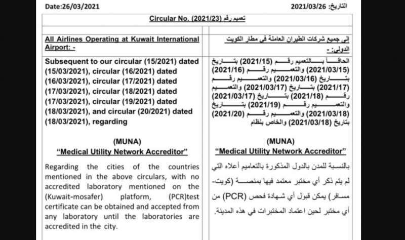 dgca-to-accept-pcr-certificates-from-any-center-for-cities-where-accredited-centers-not-available_kuwait