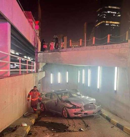 car-fell-from-the-parking-lot-and-injured-a-woman_kuwait