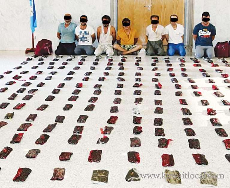 7-arrested-with-of-140-kilos-of-hashish_kuwait